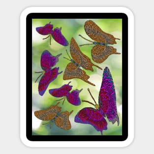 Kaleidoscope of Butterflies Sticker